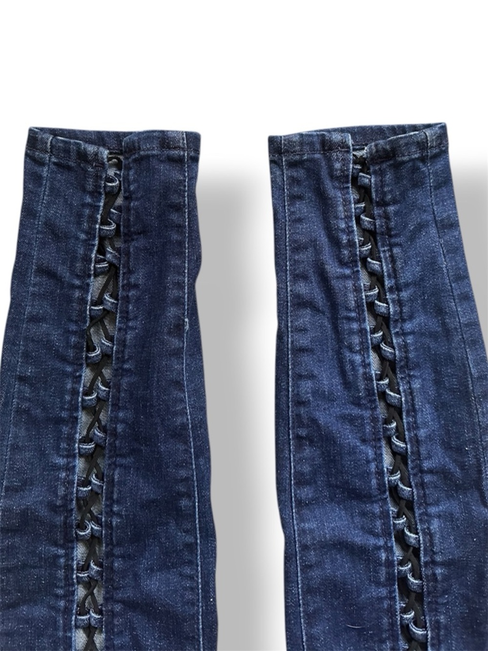 Y2K Inspired Guess Lace-Up High Waisted Skinny Jeans Size 27 - Picture 11 of 14